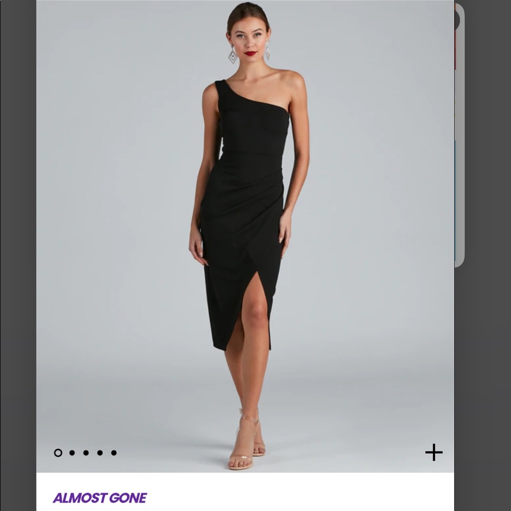 ONE SHOULDER WRAP DRESS